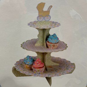 Penelope's Parties Cupcake Stand, Place cards, Beverage Charms - Oh Baby Pastels
